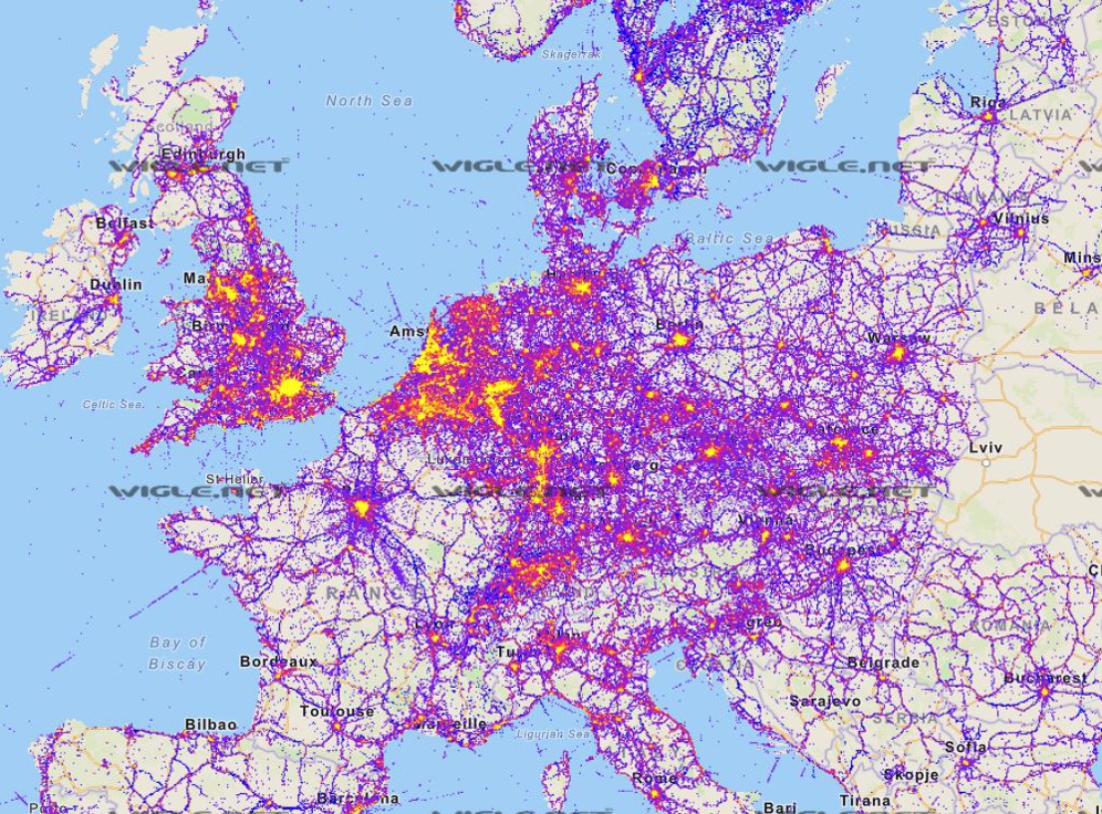 Mobilfunkausbau Europa 2008-2015